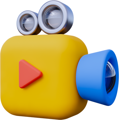 Video Camera 3D Icon